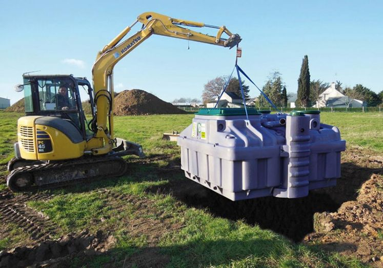 Einsatz einer Ecoflo Kläranlage Ecoflo Kläranlage wird eingesetzt